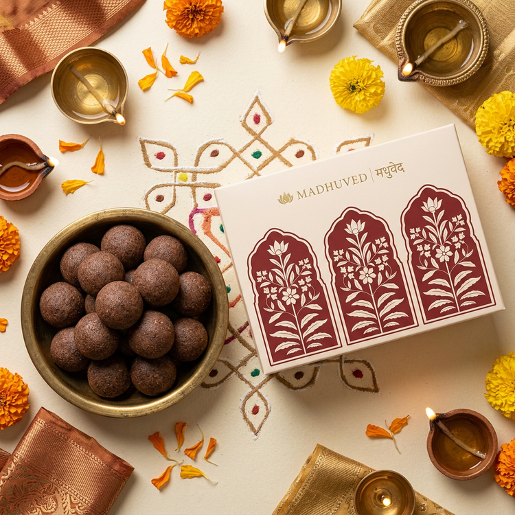 AI-generated Ragi Ladoo overhead
