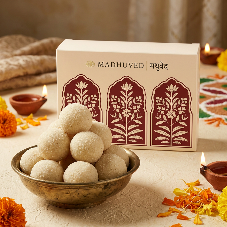 AI-generated Rava Ladoo side-angle view