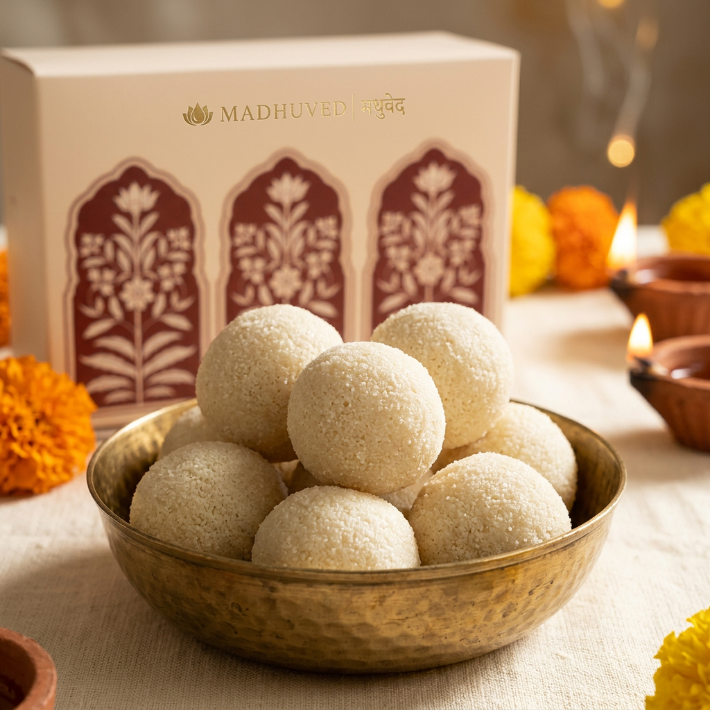 AI-generated Rava Ladoo close-up