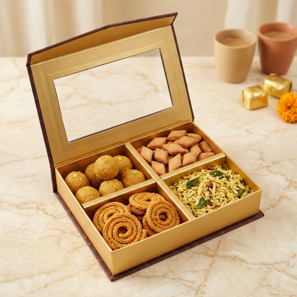 AI-generated hamper in a tea-time setting